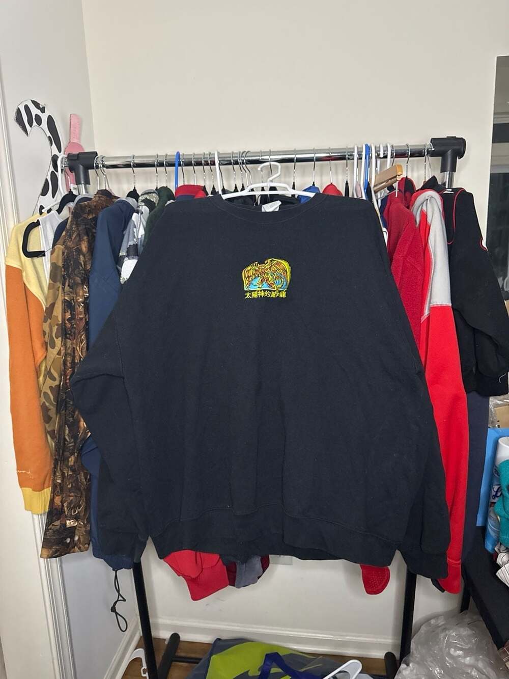 Vintage Gilgamesh Crewneck Yu-Gi-Oh The Winged Dragon of Ra Embroidery